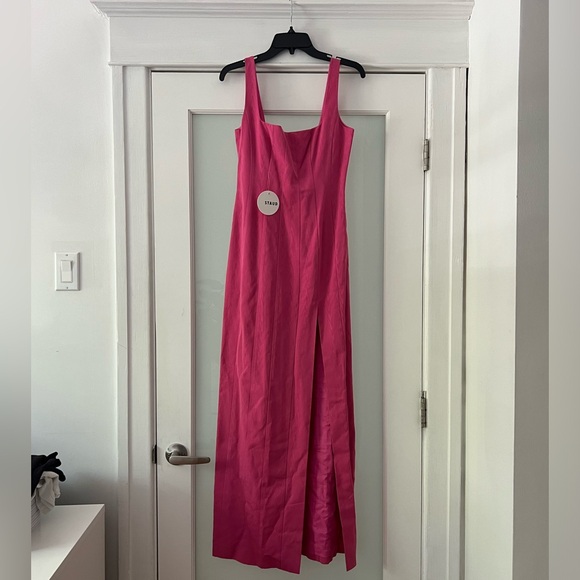 Staud Portrait Moire Maxi Dress - Picture 1 of 5